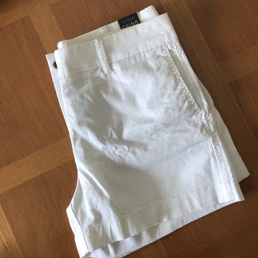 JCREW White Chino 4” inseam Shorts